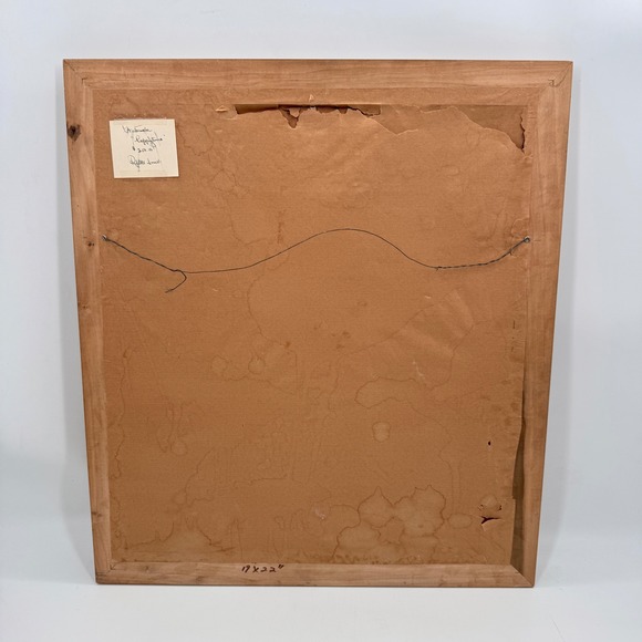 Large Original Poppy Floral Watercolor Painting 23x26 - Picture 7 of 10